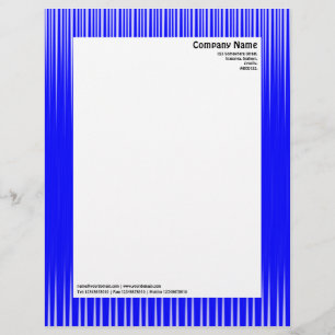 Rays - Blue and White Letterhead