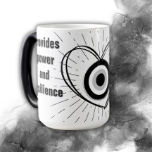 Rays, Heart , Black Evil Eye protection monogram |