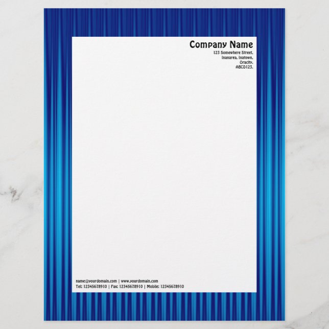 Rays II - Shades of Blue Letterhead (Front)