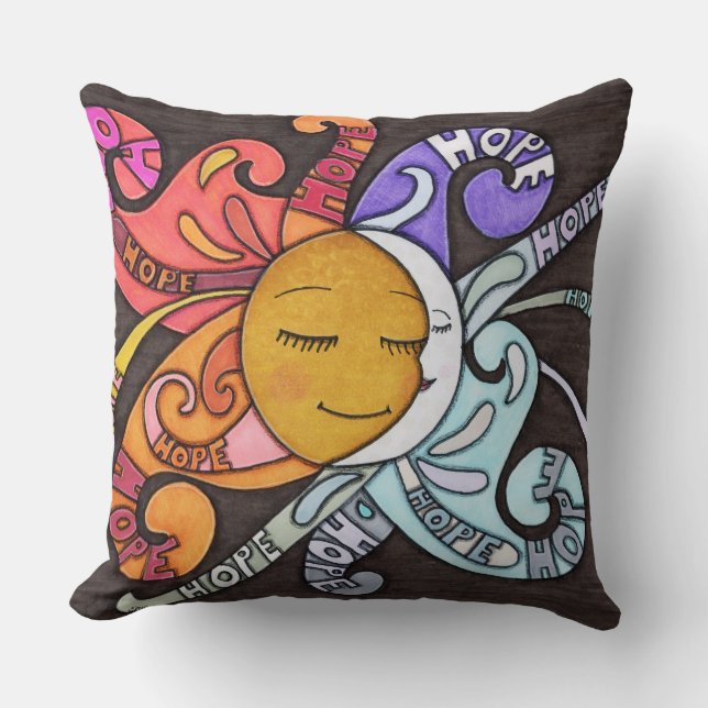 Rays of Hope Throw Pillow  (Front)