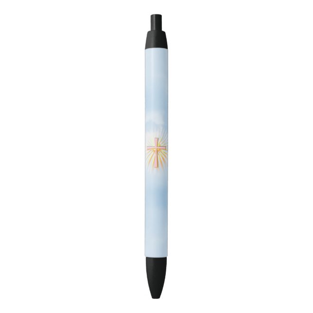Rays of Light from the Religious Cross  Blue Ink Pen (Front Vertical)