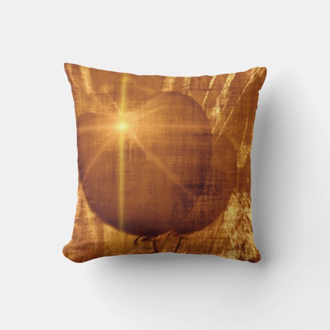 Rays of Love Square Throw Pillow (Front)