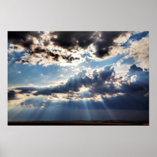 Rays of sunshine from above poster