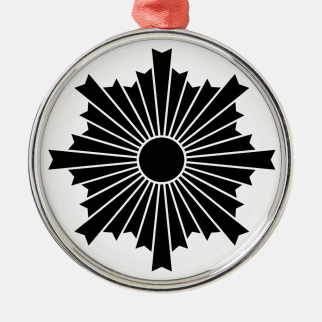 Rays of the rising sun metal ornament (Front)