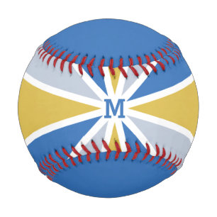 Rays Pattern custom monogram & text baseball