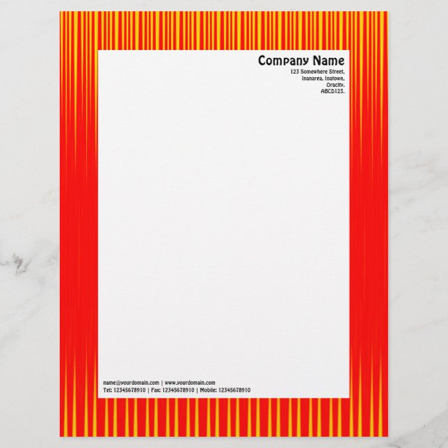 Rays - Red and Yellow Letterhead (Front)