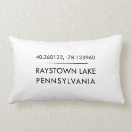 Raystown Lake Location Lumbar Pillow