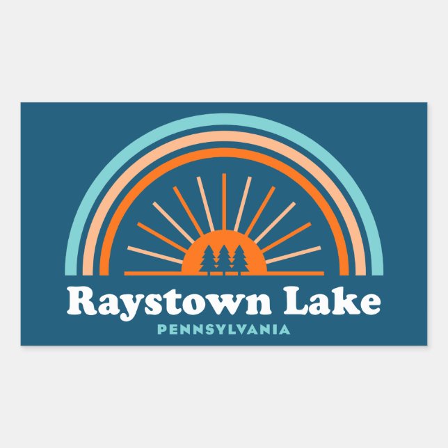 Raystown Lake Pennsylvania Rainbow Sticker (Front)
