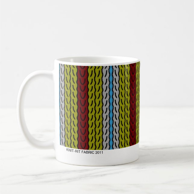 Rayure - brique olive - tasse (Gauche)