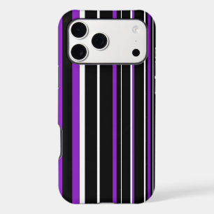 Rayure de code-barres violet, noir et blanc