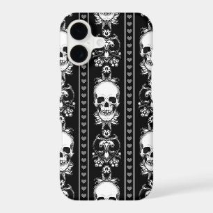 Rayure de crâne gothique baroque