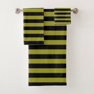 Rayure Horizontale Noir Et Vert Olive