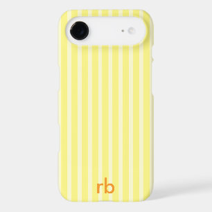 Rayure Jaune Design Vintage Noms Initiales Élégant