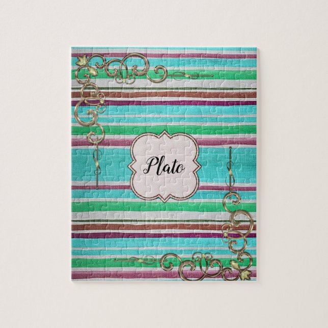 Rayure Monogramme Jigsaw Puzzle Daisy (Vertical)