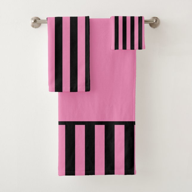Rayure verticale noire et rose  (En situation)