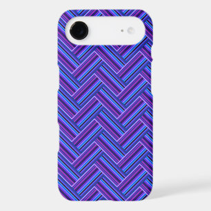 Rayures bleues et violettes double tissage