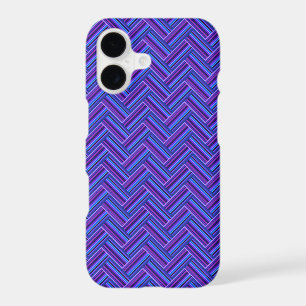 Rayures bleues et violettes double tissage