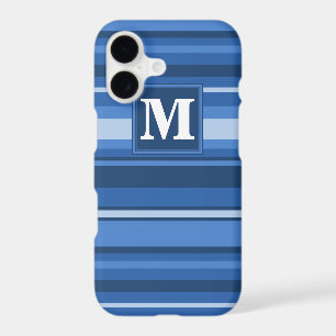 Rayures bleues monogramme