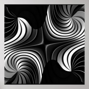 rayures d'aluminium affiche abstraite