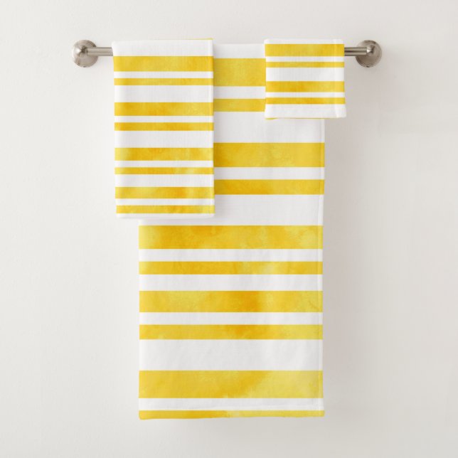 Rayures d'aquarelle jaune soleil (En situation)