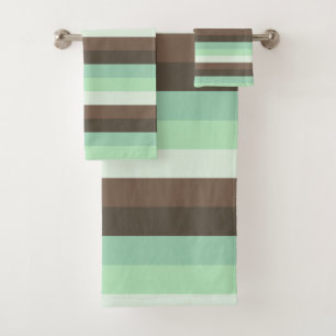Rayures de blocs de couleur menthe chocolatée