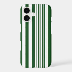 Rayures de bonbon vert foncé et blanc