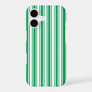 Rayures de bonbon vert Kelly et blanc