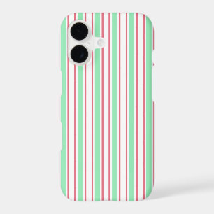 Rayures de bonbon vert menthe, rose et blanc