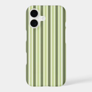 Rayures de bonbon vert olive et blanc