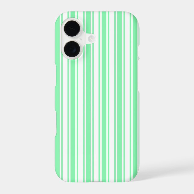 Rayures de bonbon vert pastel et blanc (Verso)