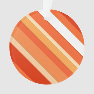Rayures de bonbons superposées - orange et blanc