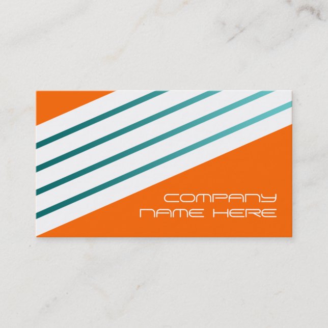 rayures de carte rétro orange (Devant)