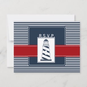 rayures de marine, rsvp nautique de mariage de