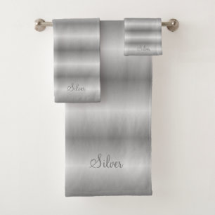 Rayures élégantes argent et gris