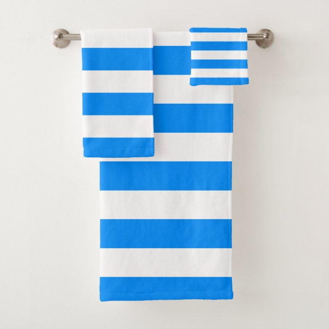 Rayures horizontales bleues et blanches (En situation)