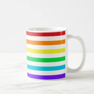 Rayures horizontales d'arc-en-ciel 1 tasse