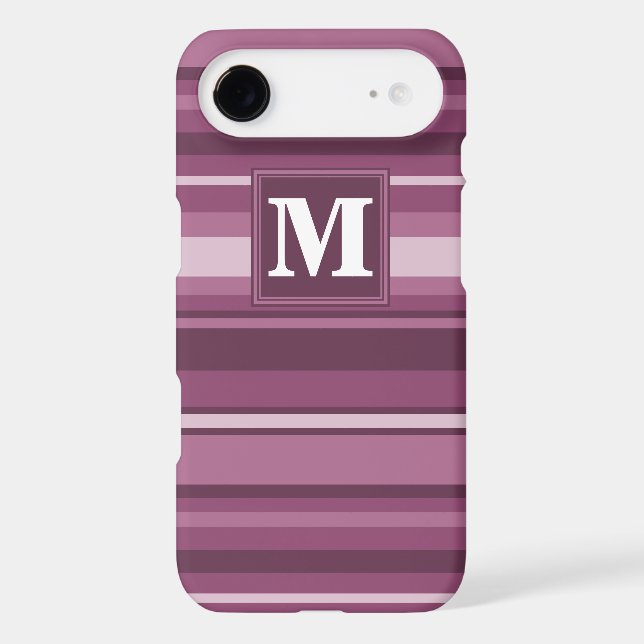 Rayures monogramme mauve (Verso)