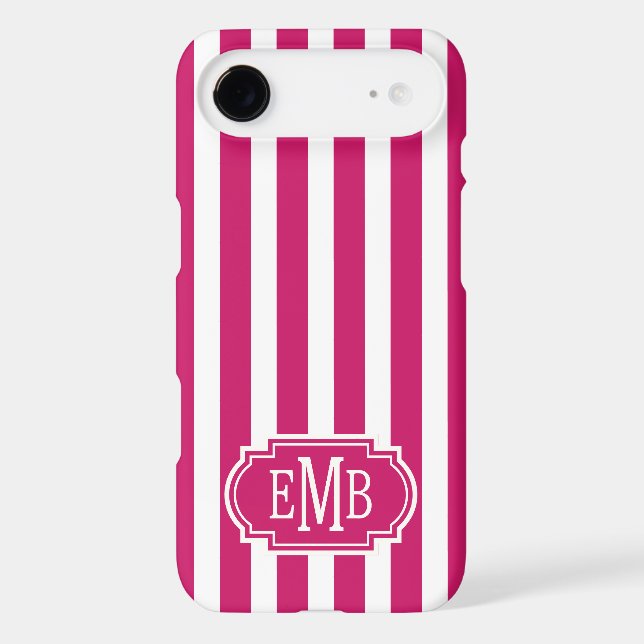 Rayures monogrammes Berry et blanc (Verso)