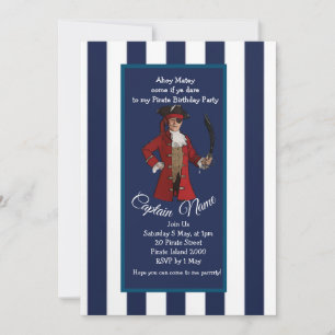 Rayures nautiques Invitation Pirate