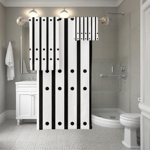 Rayures noires et blanches avec des points. Minima
