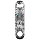 Rayures noires et blanches de tigre d'yeux bleus