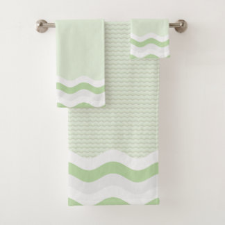Rayures ondulées vert sauge Motif sans couture