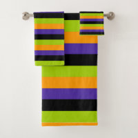 Rayures sorcières vert noir orange violet Hallowee