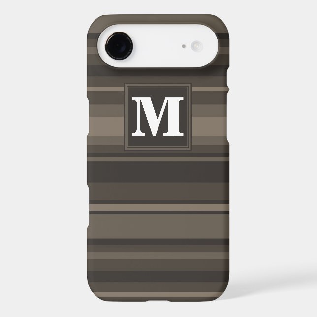 Rayures taupe monogramme (Verso)