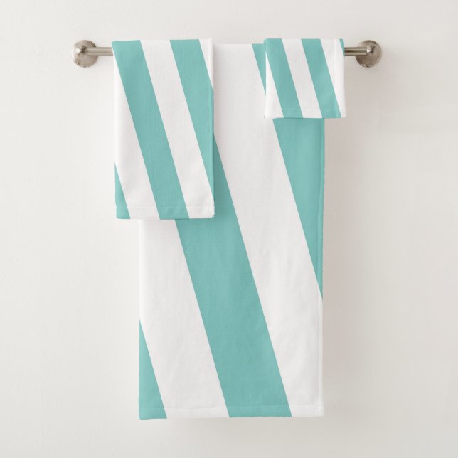 Rayures turquoises et blanches (En situation)