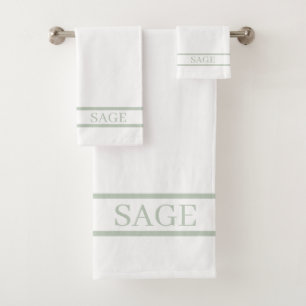 Rayures vert sage élégantes sur fond blanc