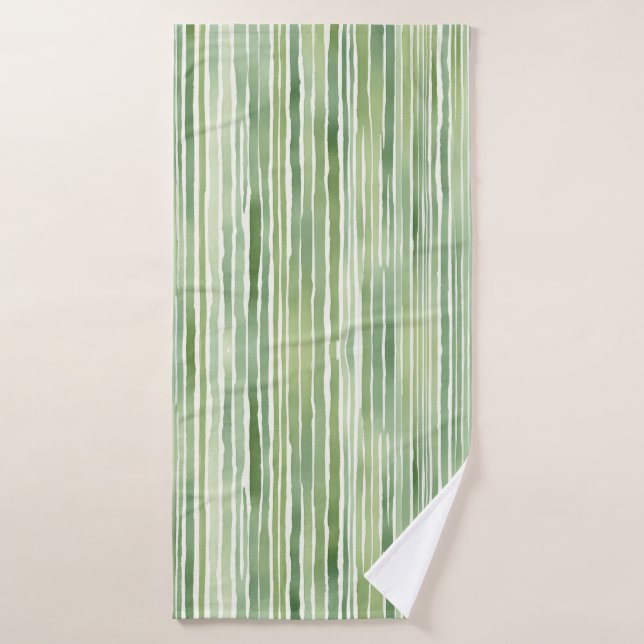Rayures Vertes  (Serviette de bain)