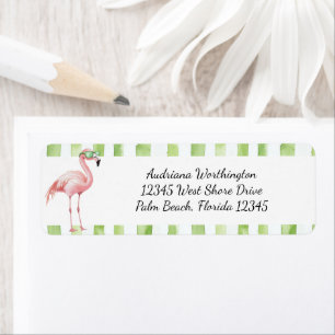 Rayures Vertes Flamant Rose Plage Enterrement de V
