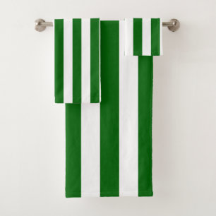 Rayures verticales vert émeraude et blanc