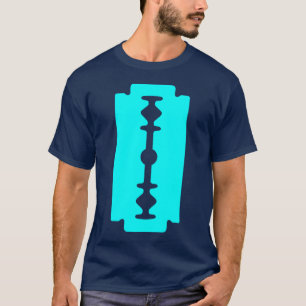 Razor Blade - Cyan on Dark T-Shirt